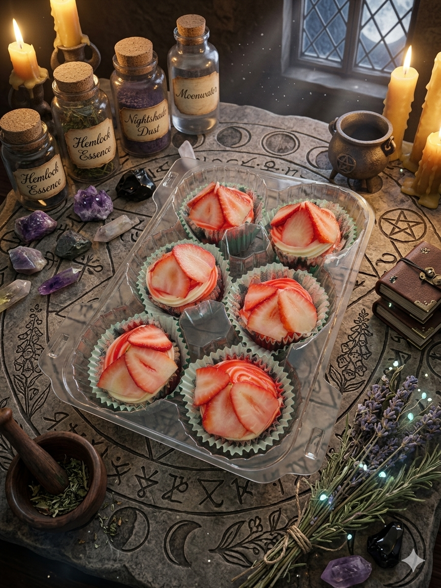 Hearthstone Strawberry Cupcakes (with strawberry cream center)