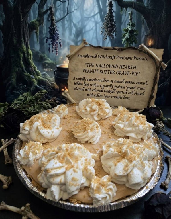 THE HALLOWED HEARTH PEANUT BUTTER GRAVE-PIE