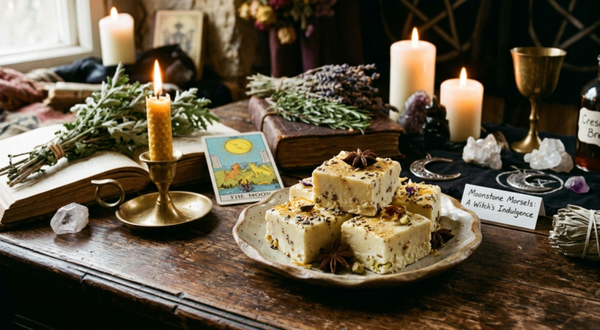 Celestial Cheesecake Hexes (White chocolate cheesecake fudge)
