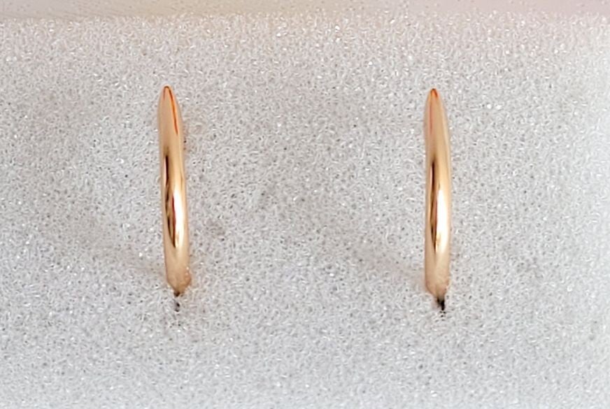 Damen Creolen 18K vergoldet glatt „Alessia“ – minimalistisch & elegant