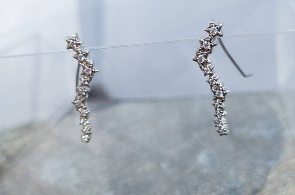 Damen Ohrhänger Silber rhodiniert mit Zirkonia „Stella“ – funkelnd & modern