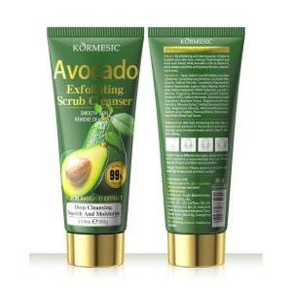 LIMPIADOR FACIAL EXFOLIANTE DE AGUACATE 100ML. KORMESIC