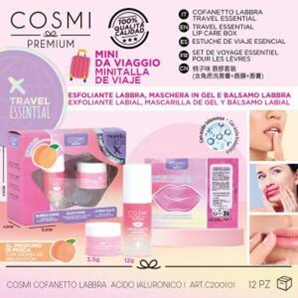SET LABIAL TRAVEL MELOCOTON COSMI