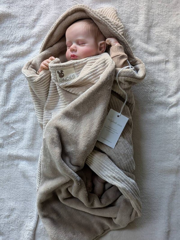 Wikkeldeken: rib velours (beige-taupe)
