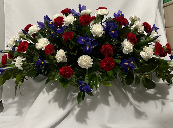 Country Garden Casket Spray