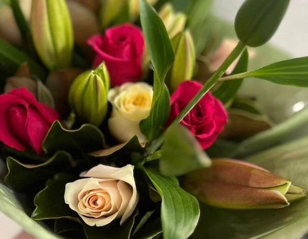 Lilies and roses