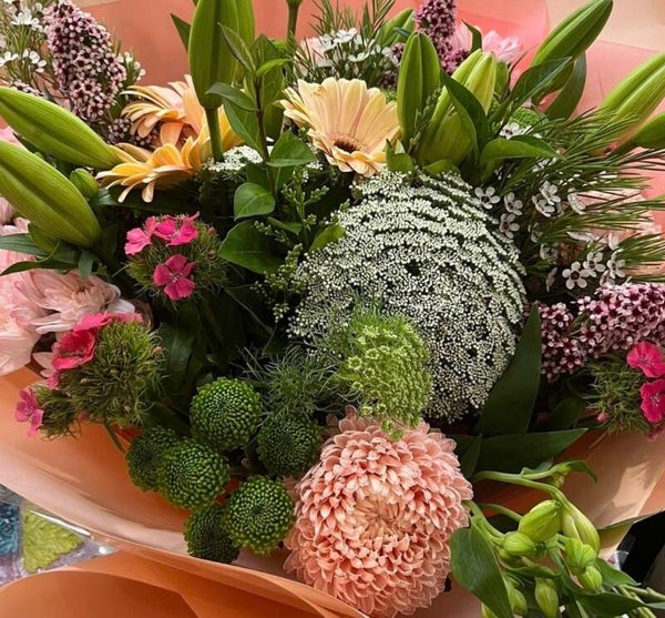 Pinks and peach