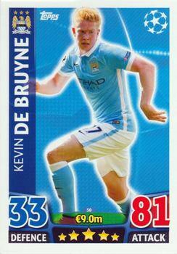 050 - Kevin De Bruyne - Base Card - Champions League 2015/16