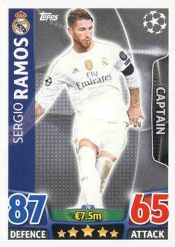 078 - Sergio Ramos - Base Card - Champions League 2015/16