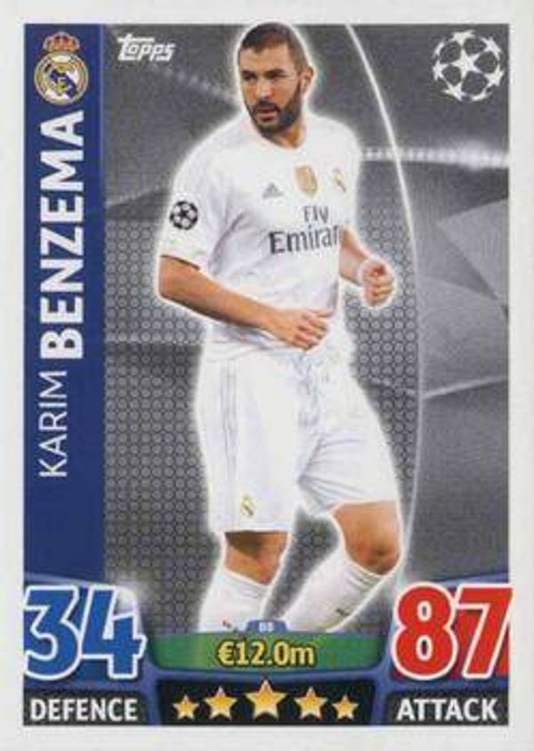 088 - Karim Benzema - Base Card - Champions League 2015/16
