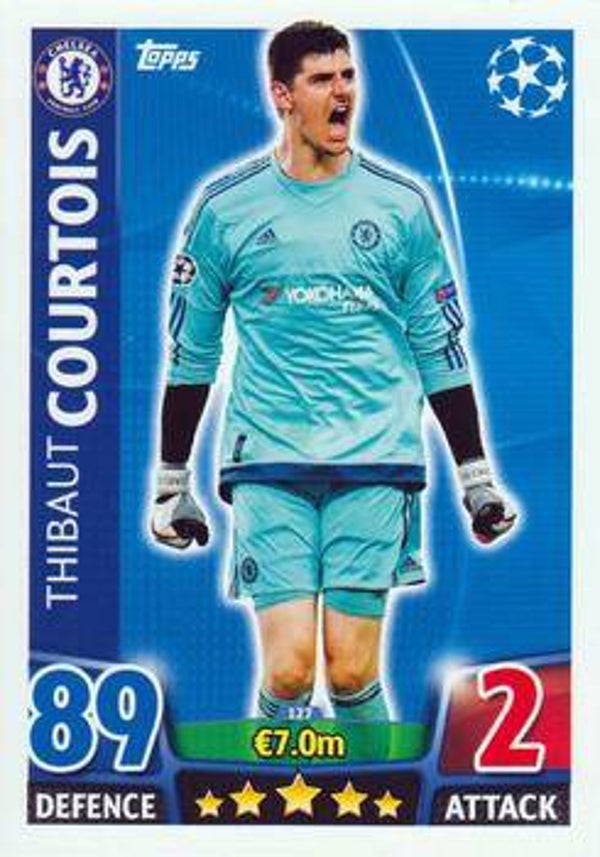 127 - Thibaut Courtois - Base Card - Champions League 2015/16