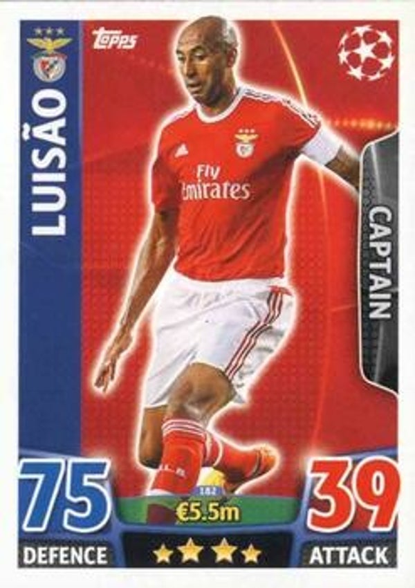 182 - Luisão - Base Card (Captain) - Match Attax Champions League 2015/16
