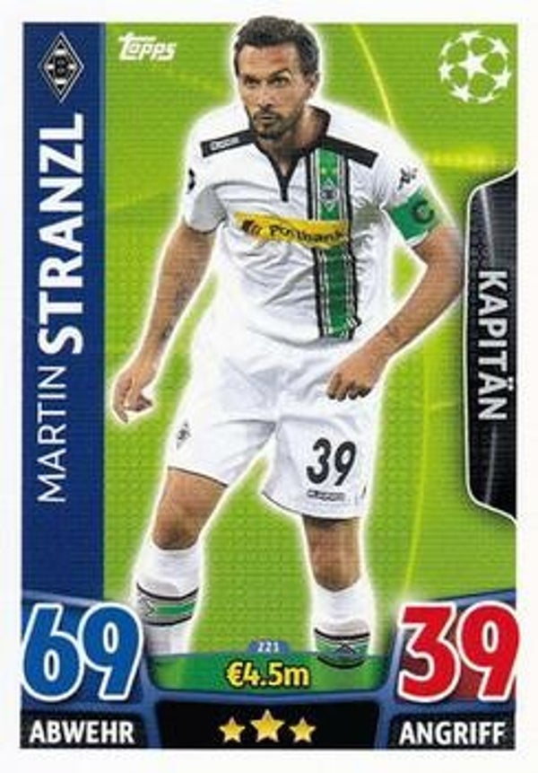 221 - Martin Stranzl - Base Card (Captain) - Match Attax Champions League 2015/16