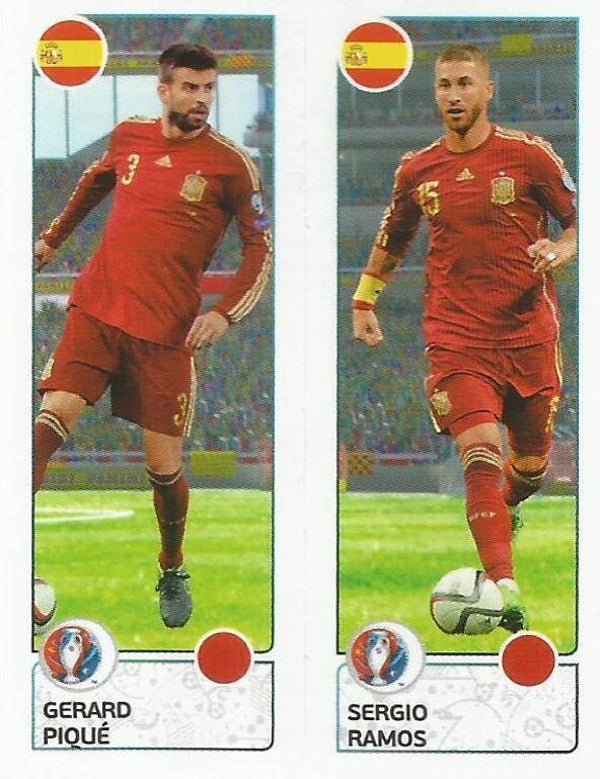 Sticker 375 - Gerard Pique - Sergio Ramos - EM 2016
