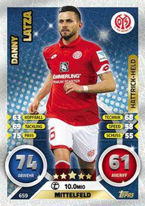 659 - Danny Latza - Hattrick-Held Saison 16/17