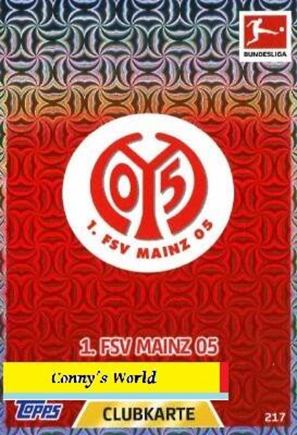 MA-17/18 -  217 - 1.FSV Mainz 05 - Clubkarte
