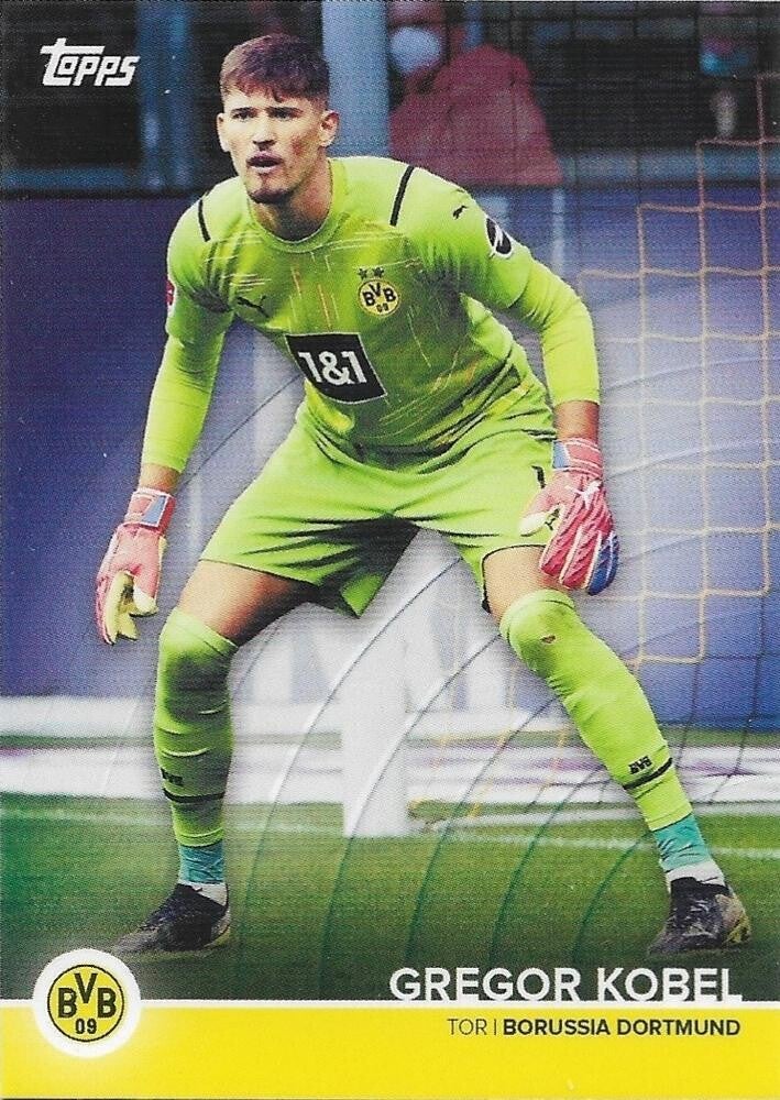 Gregor Kobel – Team Squad (Base) – 2021-22 Topps Borussia Dortmund Official Team Set #BVB-GK
