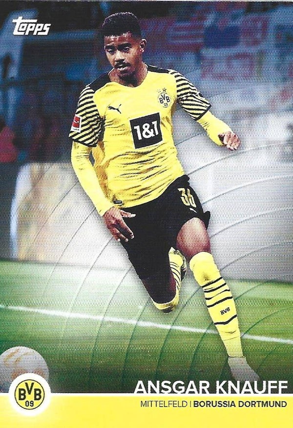 Ansgar Knauff – Team Squad (Base) – 2021-22 Topps Borussia Dortmund Official Team Set #BVB-AK