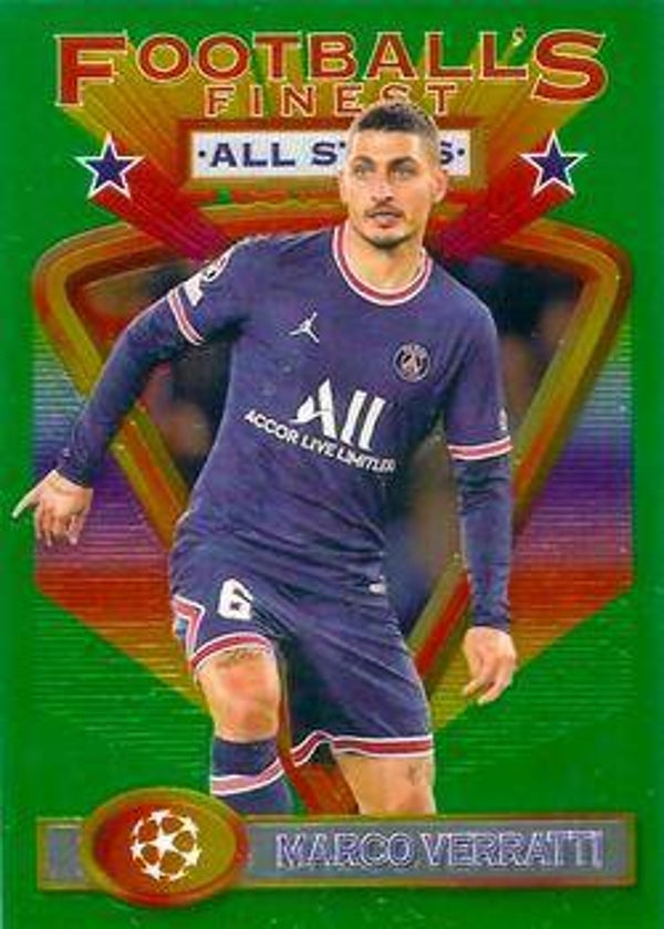Marco Verratti #20 (2021 Topps Finest Flashbacks UEFA)