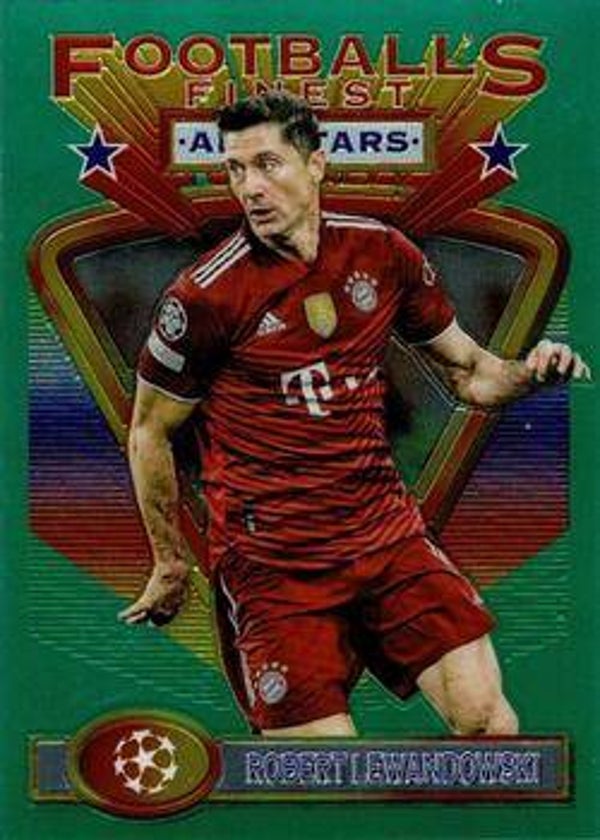 Robert Lewandowski #100 (2021 Topps Finest Flashbacks UEFA)