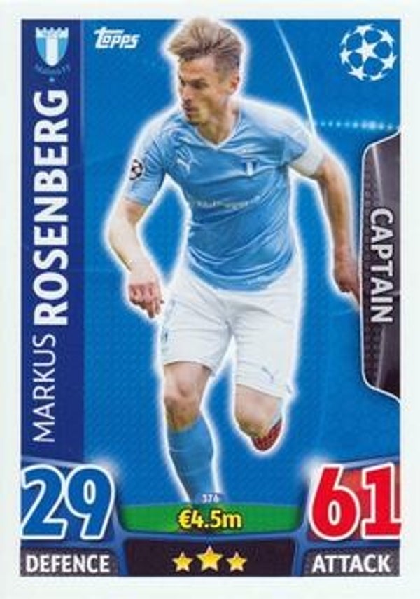 376 - Markus Rosenberg - Base Card (Captain) - Match Attax Champions League 2015/16