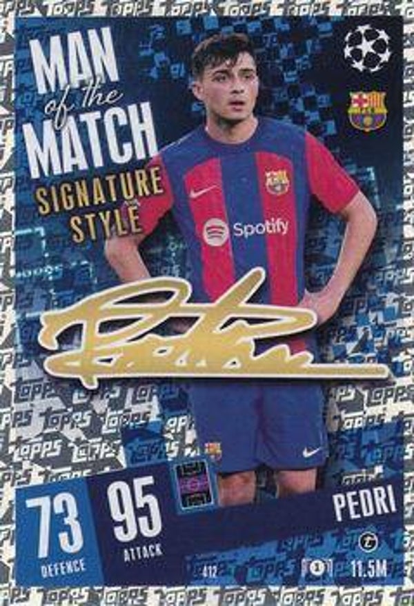 412 - Pedri - Man of the Match Signature Style  - MACL23/24