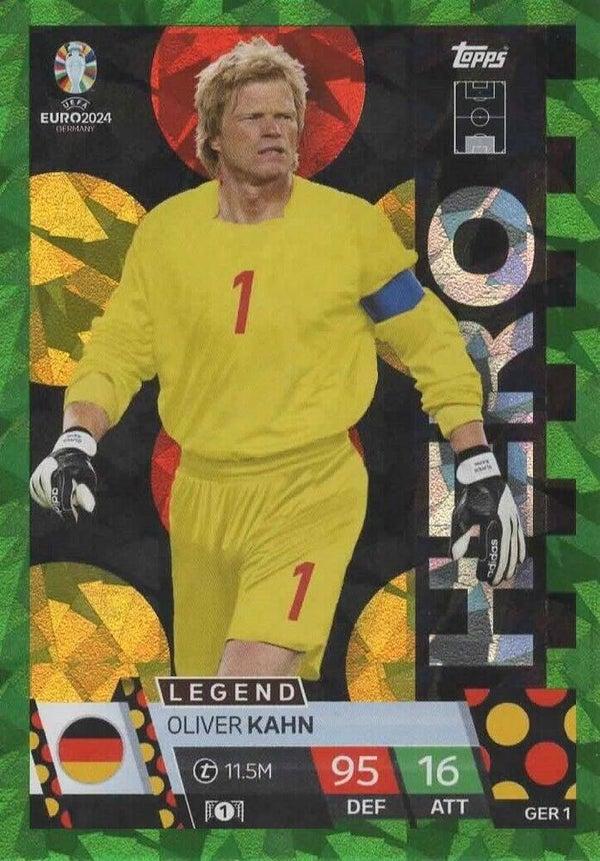 GER1 - Oliver Kahn - Green Emerald - TOPPS UEFA EURO 2024 Match Attax
