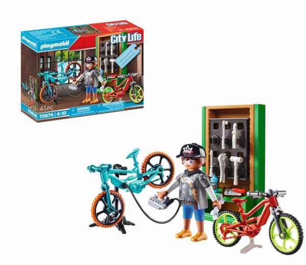 PLAYMOBIL 70674 Geschenkset 'E-Bike-Werkstatt'
