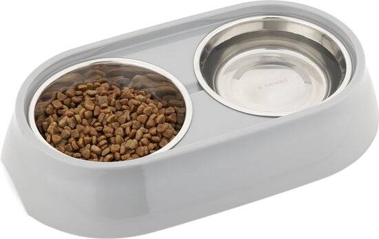 Navaris Doppel-Futterstation – Ergonomisches Set für mittelgroße Hunde