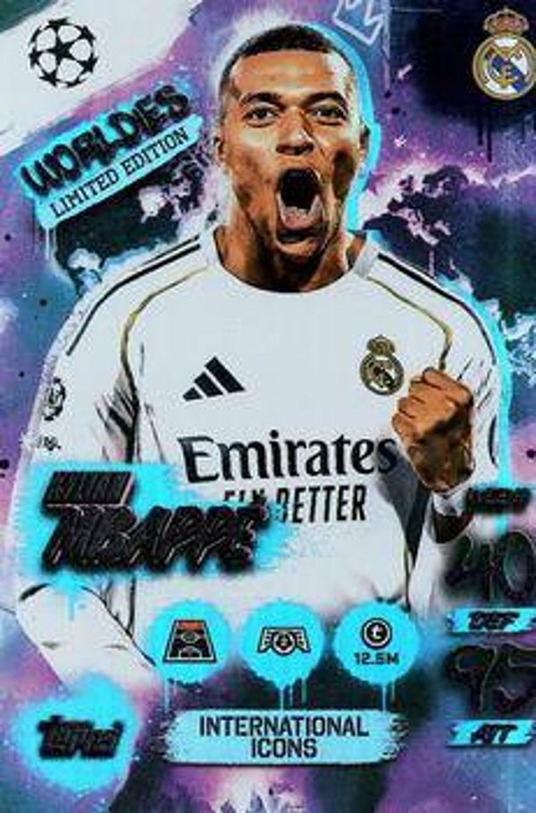 WLE11 - Kylian Mbappe - Worldies Limited Edition - Topps Match Attax Champions League 2025/26