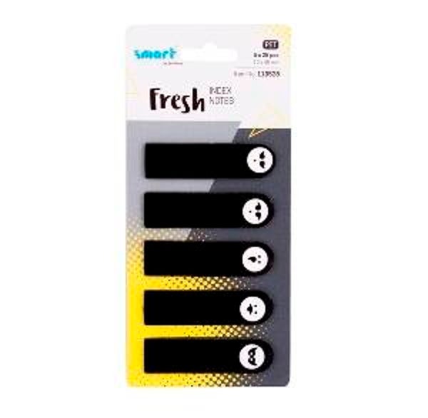 Indexierlaschen SMART Schwarze Smileys 12x45mm 5x25Stk. 110528