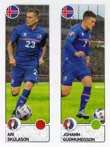 Sticker 606 - Ari Skulason - Johann Gudmundsson - EM 2016