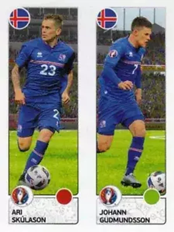 Sticker 606 - Ari Skulason - Johann Gudmundsson - EM 2016
