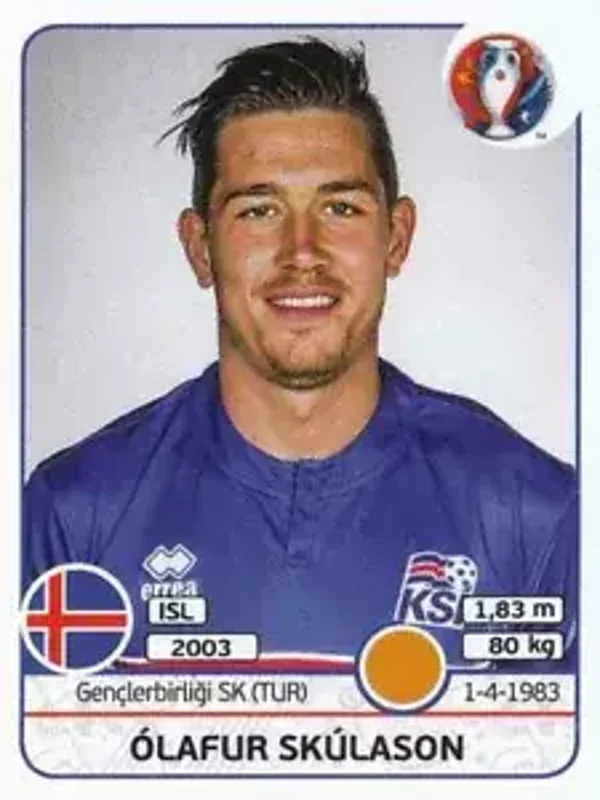 Sticker 622 - Olafur Skulason - EM 2016