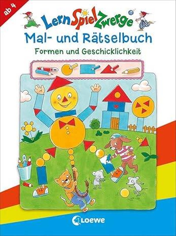 LernSpielZwerge Mal- und Rätselbuch - Formen und Geschicklichkeit
