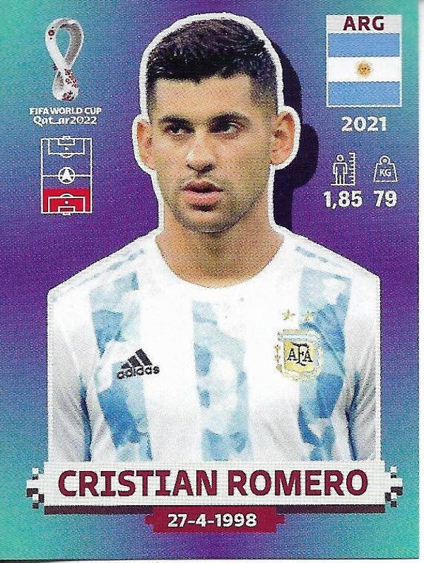 Panini WM 2022 Qatar - Sticker ARG9 - Cristian Romero