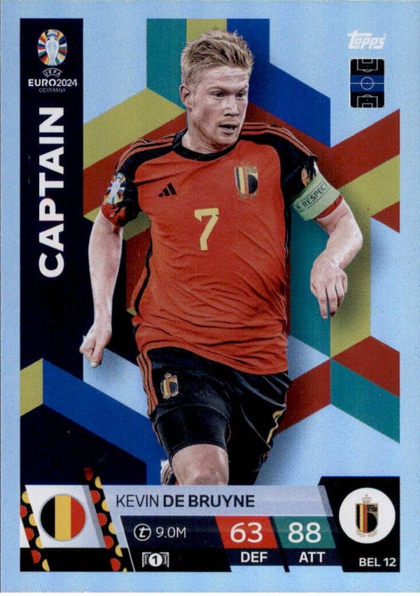 BEL 12 - Kevin De Bruyne - Captain - TOPPS UEFA EURO 2024 Match Attax