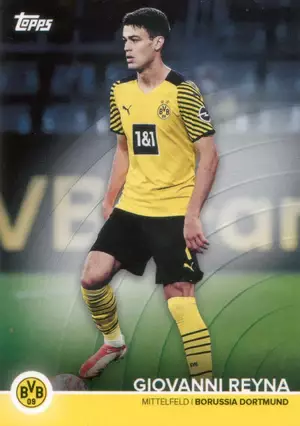 Giovanni Reyna – Team Squad (Base) – 2021-22 Topps Borussia Dortmund Official Team Set #BVB-GR