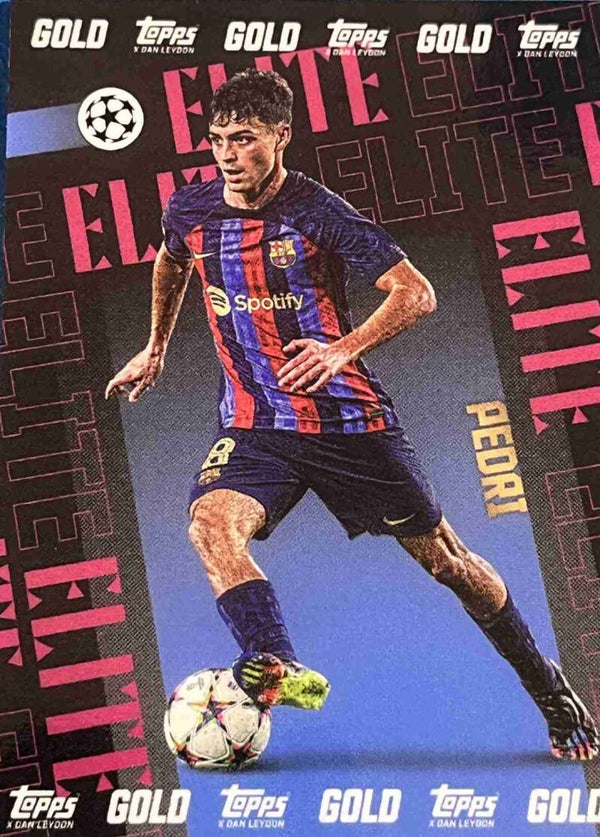 #Pedri - ELITE - 2022-23 Topps Gold x Dan Leydon UEFA