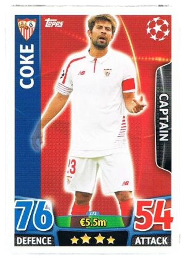 272 - Coke - Base Card (Captain) - Match Attax Champions League 2015/16