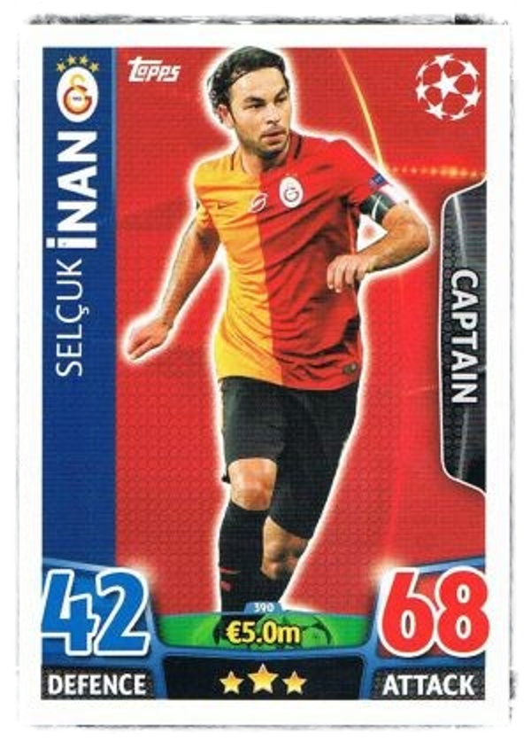 390 - Selçuk Inan - Base Card (Captain) - Match Attax Champions League 2015/16