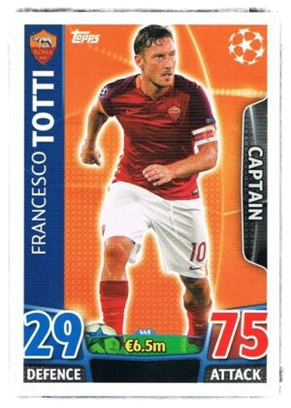448 - Francesco Totti - Base Card (Captain) - Match Attax Champions League 2015/16