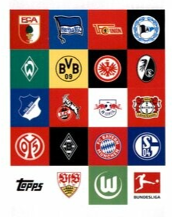 4 - Bundesliga Team Logos - Puzzle Karte - 2020/2021