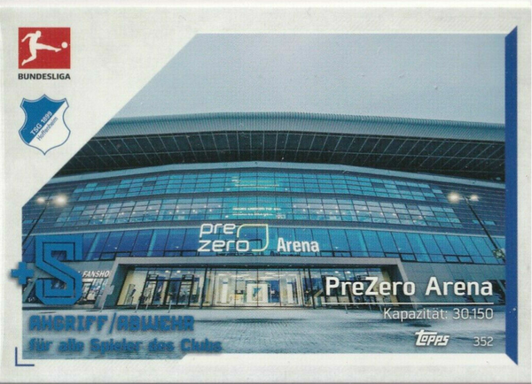 352.  PreZero Arena (TSG 1899 Hoffenheim) - Stadion Karten - Match Attax 2021/22 Bundesliga