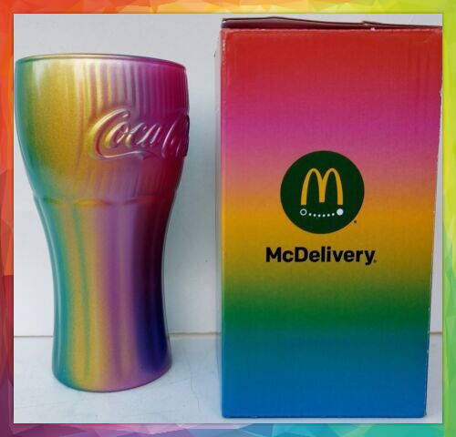 McDonalds Regenbogenglas 2022 Delivery Crew Coca Cola Gläser McDonalds Neu