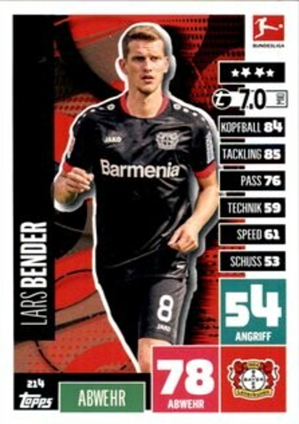 214  - Lars Bender - Basiskarte - 2020/2021
