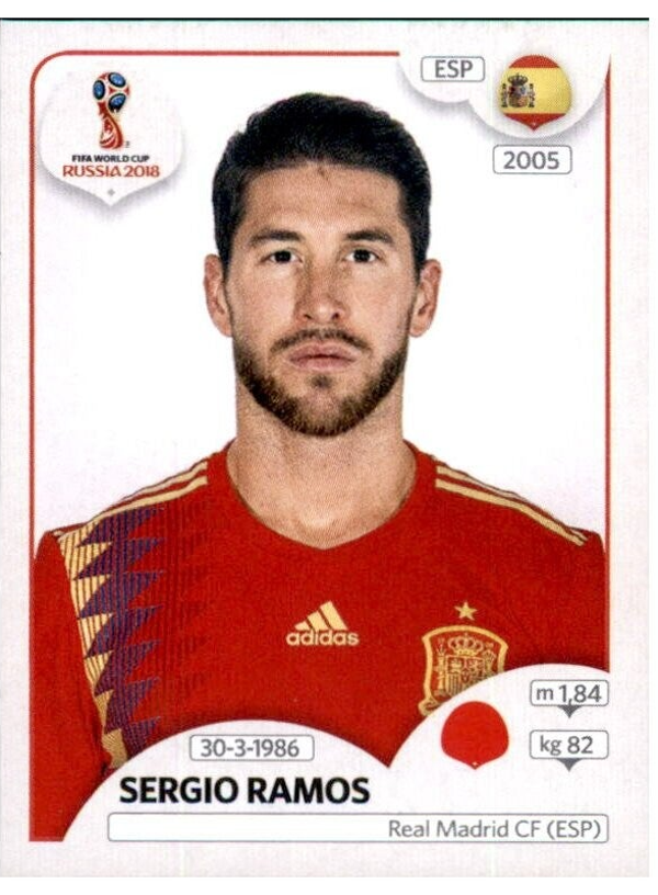 Panini WM 2018 - Sticker 139 - Sergio Ramos - Spanien