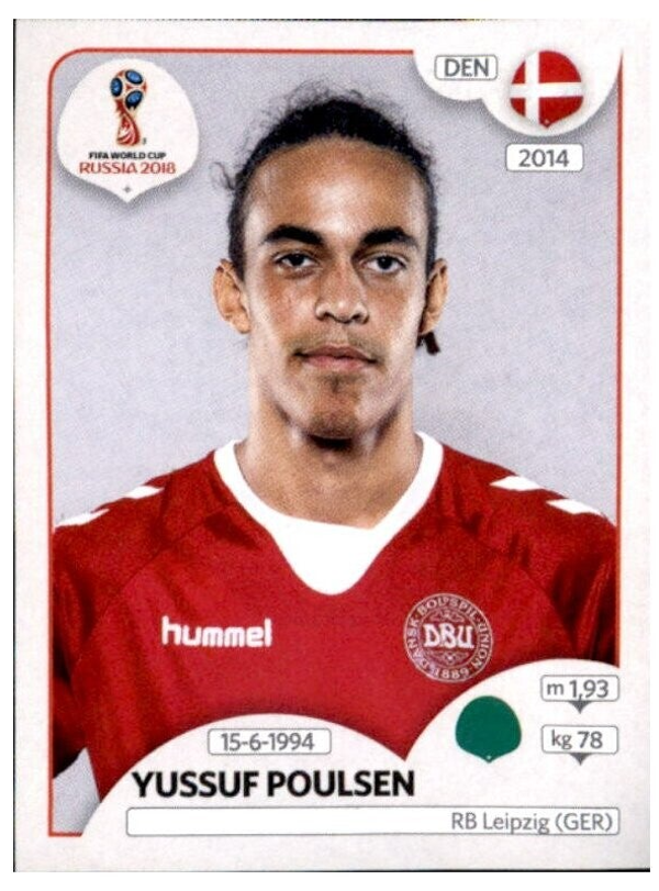 Panini WM 2018 - Sticker 270 - Yussuf Poulsen - Dänemark