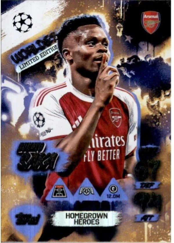 WLE7 - Bukayo Saka - Worldies Limited Edition - Topps Match Attax Champions League 2025/26
