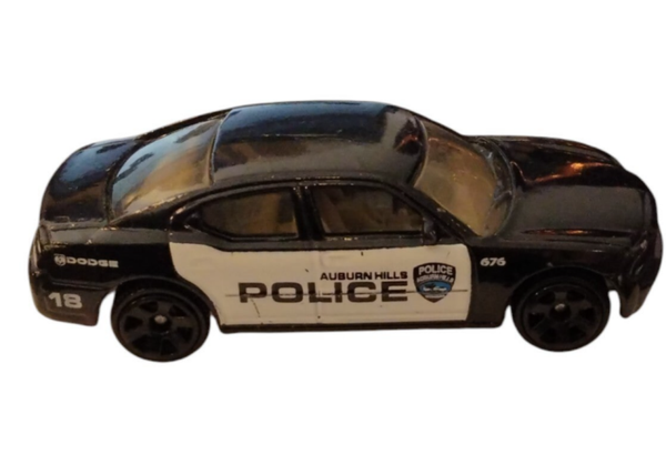 Dodge Charger 2005 Auburn Hills Police Car Black White - (Matchbox) MB676